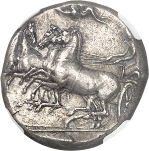 Sicily, Syracuse, Denys the Elder (406-367 B.C.). Tetradrachm, coins attributed to Parmenides (unsigned) ND (405-400 BC), Syracuse.