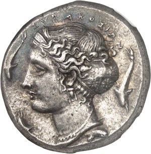 Sicily, Syracuse, Denys the Elder (406-367 B.C.). Tetradrachm, coins attributed to Parmenides (unsigned) ND (405-400 BC), Syracuse.