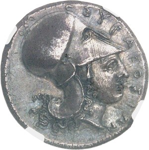 Sicily, Syracuse, Timoleon, third democracy (344-317 BC). Corinthian statère ND (344-338 BC), Syracuse.