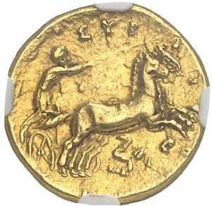 Sicily, Syracuse, Agathocles (317-289 B.C.). 50 litrai or Golden decadrachm ND (317-310 B.C.), Syracuse.