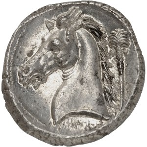 Sicile, émissions siculo-puniques. Tétradrachme ND (c.320-290 av. J.-C.), Entella ?