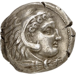 Sicile, émissions siculo-puniques. Tétradrachme ND (c.320-290 av. J.-C.), Entella ?