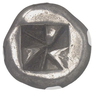 Béotie, Thèbes. Drachme anépigraphe ND (525-480 av. J.-C.), Thèbes ?