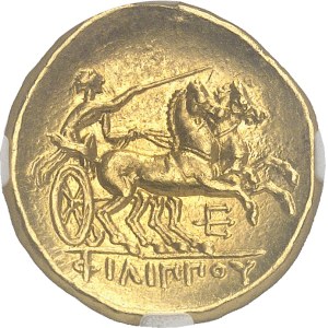 Macédoine (royaume de), Philippe II (359-336 av. J.-C.). Statère d’or au nom de Philippe II ND (323-315 av. J.-C.), Amphipolis ou Pella.