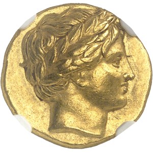 Macédoine (royaume de), Philippe II (359-336 av. J.-C.). Statère d’or au nom de Philippe II ND (323-315 av. J.-C.), Amphipolis ou Pella.