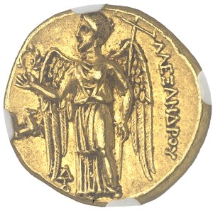 Macédoine (royaume de), Alexandre III le Grand (336-323 av. J.-C.). Statère d’or ND (328-323 av. J.-C.), Lampsaque.
