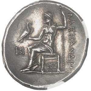 Macédoine (royaume de), Alexandre III le Grand (336-323 av. J.-C.). Tétradrachme au nom d’Alexandre III ND (310-275 av. J.-C.), Grèce ou Macédoine.