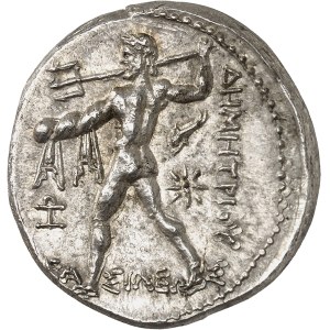 Macédoine (royaume de), Démétrius Ier Poliorcète (294-288 av. J.-C.). Tétradrachme ND (295-294 av. J.-C.), Milet.