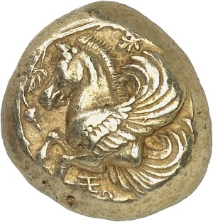 Mysia, Lampsaka. Electrum ND statere (c.411 B.C.), Lampsachia.