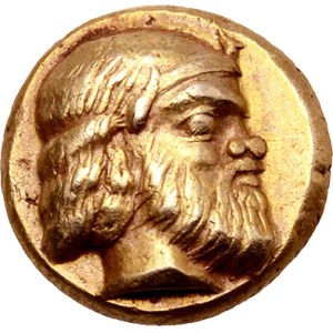 Éolide, Lesbos (île de). Hecté d’électrum ND (454-427 av. J.-C.), Mytilène.