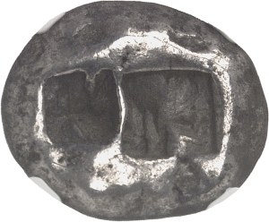 Lydia, Croesus (561-546 B.C.). Silver statere (double shekel or cresaeid) ND (560-545 B.C.), Sardis.