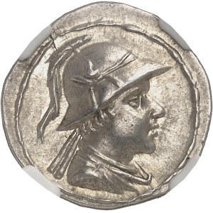 Royaume de Bactriane, Eucratide I (171-135 av. J.-C.). Drachme ND.