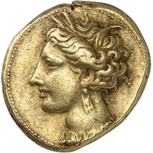 Zeugitane, Carthage. Statère d’électrum ND (310-290 av. J.-C.), Carthage.