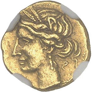 Zeugitane, Carthage. 1/4 de shekel ND (c.202 av. J.-C.), Carthage.