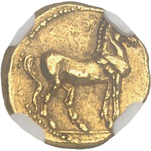 Zeugitane, Carthage. 1/4 de shekel ND (c.202 av. J.-C.), Carthage.