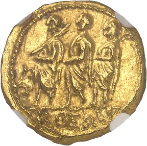 Dacia, Burébista (82-42 B.C.). Koson-type gold statere with ND monogram (c.55-44 BC).