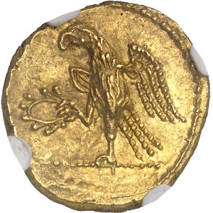 Dacia, Burébista (82-42 B.C.). Koson-type gold statere, without monogram (group III) ND (c.55-44 B.C.).