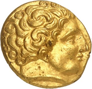Early Celtic imitations. Heavy hemistater, type XI[ΠΠΛ] ND (3rd c. BC).