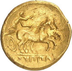 Early Celtic imitations. Heavy hemistater, type XI[ΠΠΛ] ND (3rd c. BC).