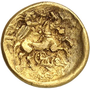 Normandie (groupe de Normandie). Quart de statère au monstre marin, Classe II/2 ND (220-150 av. J.-C.).
