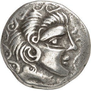 Vénètes ou Riedons. Statère de billon à l’hippocampe ND (Ier siècle avant J.-C.).