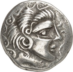 Venetes or Riedons. Statère de billon à l'hippocampe ND (1st century BC).