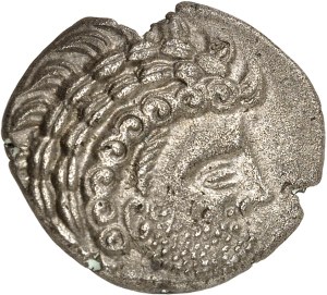 Riedones. Statère de billon, classe II, au profil barbu ND (Ier siècle avant J.-C.).
