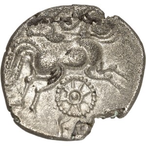 Riedones. Statère de billon, classe II, au profil barbu ND (Ier siècle avant J.-C.).
