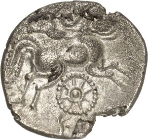 Riedones. Statère de billon, classe II, au profil barbu ND (Ier siècle avant J.-C.).