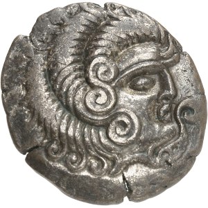Armorique / Coriosolites. Statère au sanglier, Classe I au nez droit, variété 3 ND (fin de la première moitié du Ier siècle avant J.-C. et Guerre des Gaules).