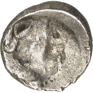 Pétrocores. Drachme, série de Belvès, frappe incuse ND (IIe-Ier s. av. J.-C.).