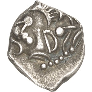Cadurques. Drachme, série à la tête triangulaire précoce ND (IIe-Ier s. av. J.-C.).