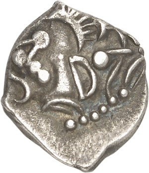 Cadurques. Drachme, série à la tête triangulaire précoce ND (IIe-Ier s. av. J.-C.).