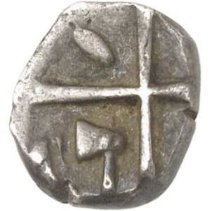 Volques Tectosages. Drachme, série cubiste, à la paupière soulignée ND (170-50 av. J.-C.).