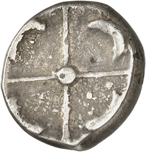 Longostalètes. Languedoc-style drachma, series I with lunulae and ND hatched band (mid 3rd - first half of 2nd century B.C.).