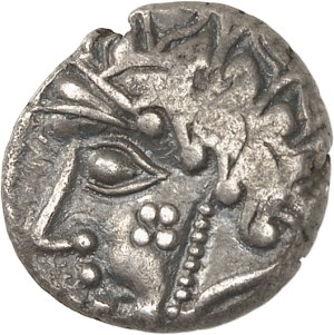Bituriges Cubes. Drachma, wolf and horse type, class II var. 2 with ornamented cheek ND (late 2nd - early 1st century B.C.).