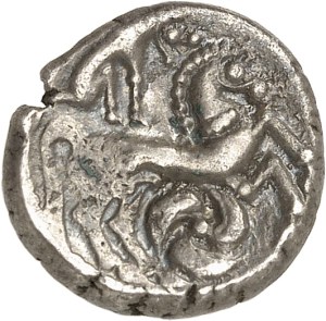 Bituriges Cubes. Drachma, wolf and horse type, class II var. 2 with ornamented cheek ND (late 2nd - early 1st century B.C.).