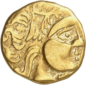 Parisii. Quarter statere, class II ND (1st c. BC).