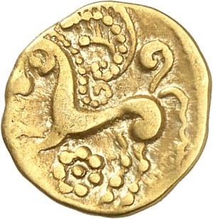 Parisii. Quarter statere, class II ND (1st c. BC).