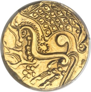 Parisii. Modern minting of the Class V statere [1st c. BC] (c.1972), Monnaie de Paris for NI (Numismatique Internationale).