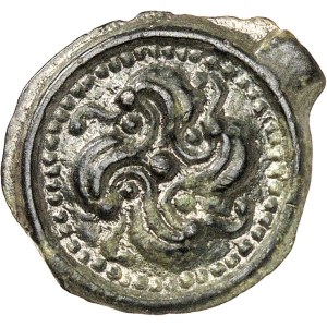 Suessions. Potin au swastika ND (c. 120-50 avant J.-C.).