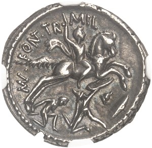 P. Fonteius P.f. Capito. Denarius ND (55 BC), Rome.