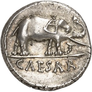 Jules César (60-44 av. J.-C.). Denier ND (49-48 av. J.-C.), Gaule ou Italie.
