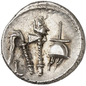 Jules César (60-44 av. J.-C.). Denier ND (49-48 av. J.-C.), Gaule ou Italie.