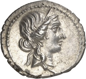 Julius Caesar (60-44 B.C.). ND Denarius (47-46 BC), North Africa.