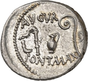 Julius Caesar (60-44 BC). Denarius ND (46 BC), Utica ?