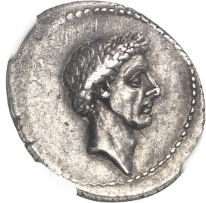 L. Flaminius Chilo. Denarius in effigy of the divine Julius Caesar ND (43 BC), Rome.