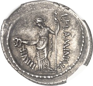 L. Flaminius Chilo. Denarius in effigy of the divine Julius Caesar ND (43 BC), Rome.