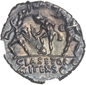 Sextus Pompey. Denarius bearing the effigy of Pompey the Great ND (42-40 B.C.), Sicily.