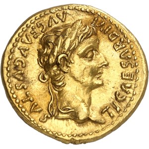 Tibère (14-37). Aureus ND (14-17), Lyon.